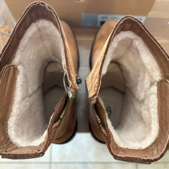 NIB UGG Chestnut Boots with Buckle Detail - Picture 8 of 10